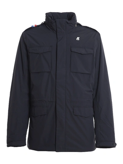 Shop K-way Manfield Ripstop Marmotta Jacket In Dark Blue