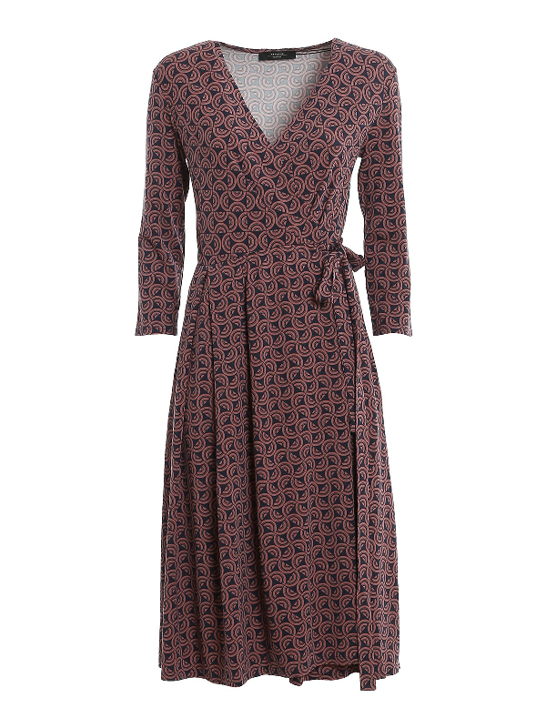 dark pink wrap dress