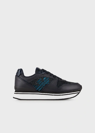 Shop Emporio Armani Sneakers - Item 11933957 In Navy Blue