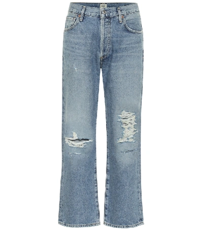 Shop Citizens Of Humanity Emery High-rise Cropped Jeans In Blue