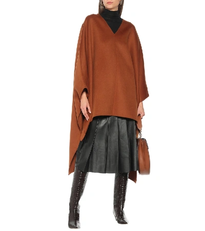 Shop Joseph Ciela Wool And Cashmere Poncho In Brown
