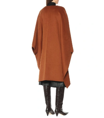 Shop Joseph Ciela Wool And Cashmere Poncho In Brown