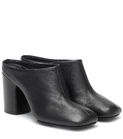 Shop Acne Studios Leather Mules In Black