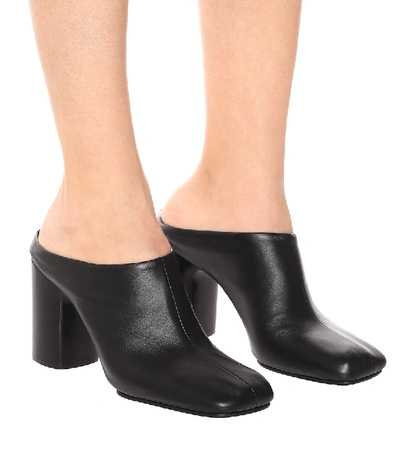 Shop Acne Studios Leather Mules In Black