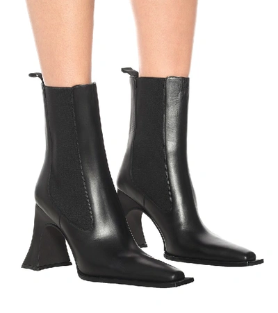 Shop Acne Studios Leather Ankle Boots In Black