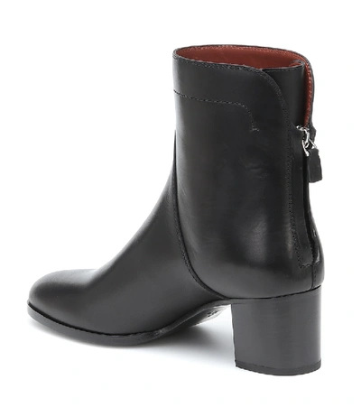 Shop Loro Piana Welly Leather Ankle Boots In Black