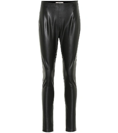 Shop Dorothee Schumacher Sleek Performance Faux Leather Pants In Black