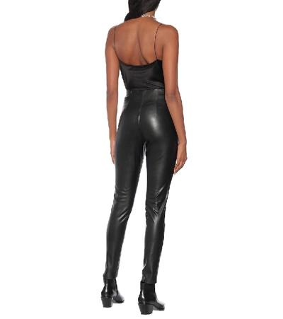 Shop Dorothee Schumacher Sleek Performance Faux Leather Pants In Black