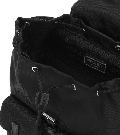 Prada Mini Nylon Backpack In Black