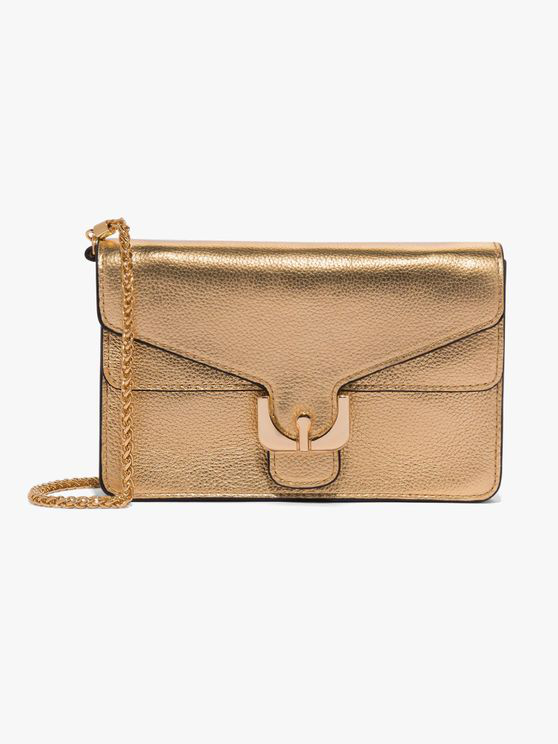 coccinelle gold bag