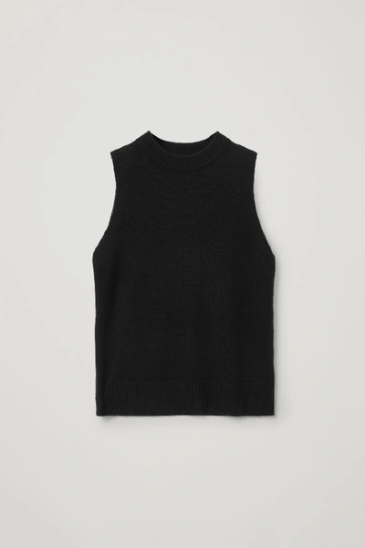 Shop Cos Cashmere Plain Knit Vest In Black