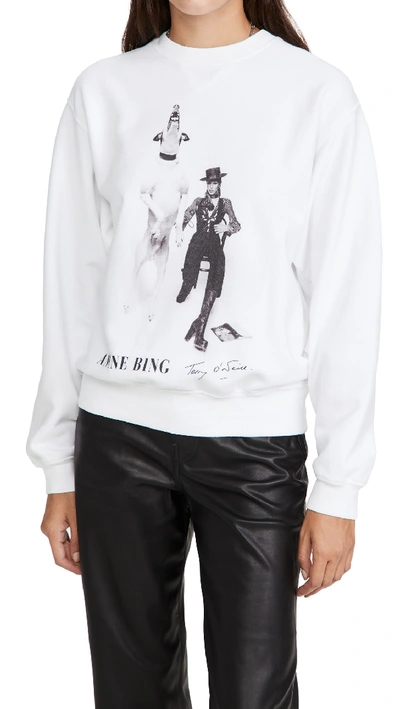 Shop Anine Bing Ramona Sweatshirt Ab X To B In White
