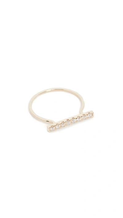 Shop Ariel Gordon Jewelry 14k Fine Line Pave Ring In Gold