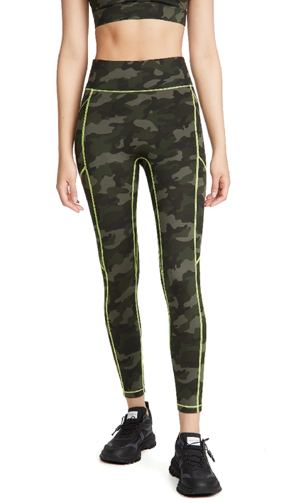 Shop All Access Center Stage Pocket Leggings In Olive Camo