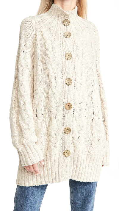 Shop Free People Espresso Cardigan In Blauched Pine