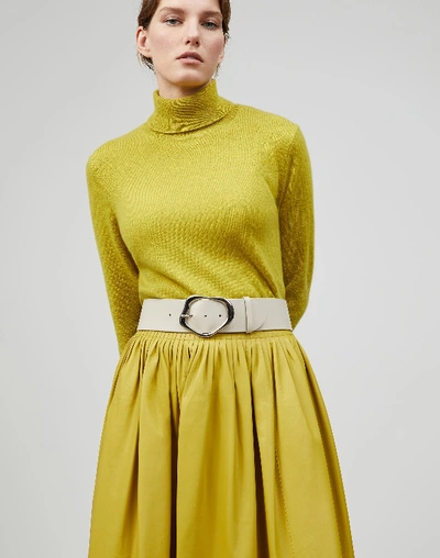 Shop Lafayette 148 Plus-size Kindcashmere Turtleneck Sweater In Peridot