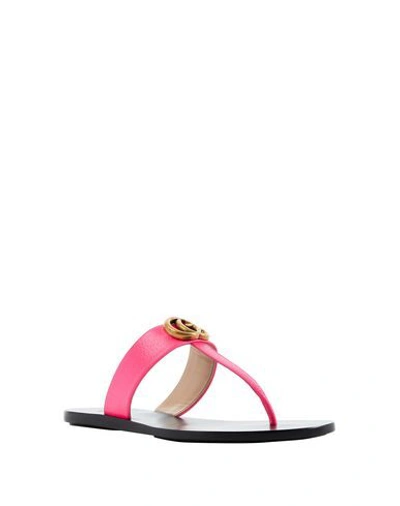 Shop Gucci Flip Flops In Pink