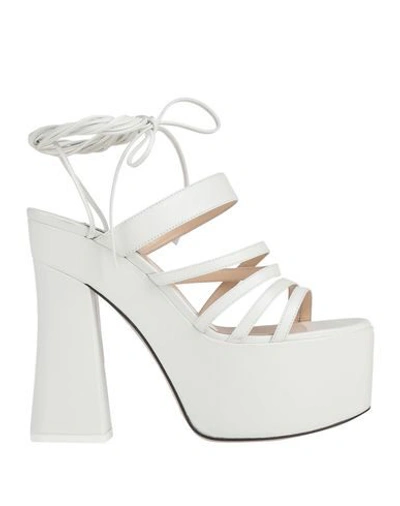 Shop Attico Sandals In White