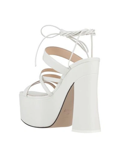 Shop Attico Sandals In White