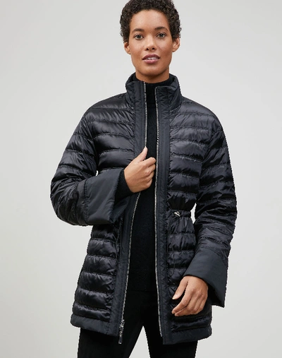 Shop Lafayette 148 Plus-size Alpine Outerwear Reversible Calvin Coat In Black