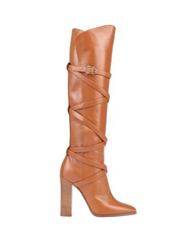 Shop Celine Boots In Tan