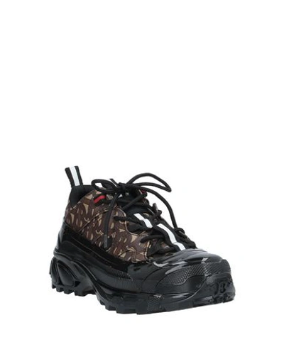 Shop Burberry Sneakers In Dark Brown