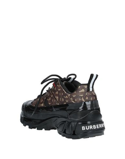 Shop Burberry Sneakers In Dark Brown