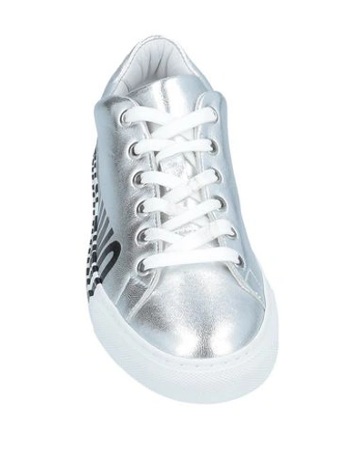 Shop Moschino Sneakers In Silver