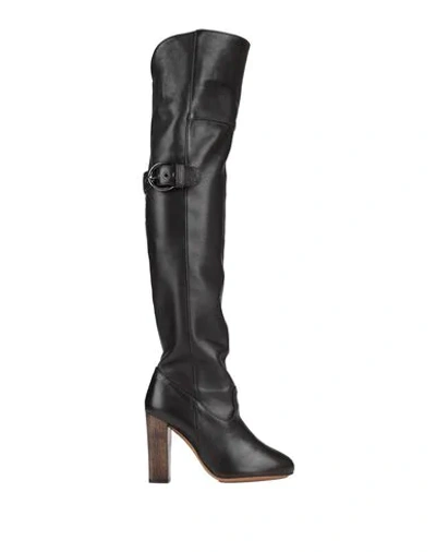 Shop Moschino Cheap And Chic Boots In Dark Brown