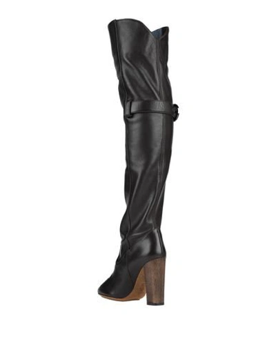 Shop Moschino Cheap And Chic Boots In Dark Brown
