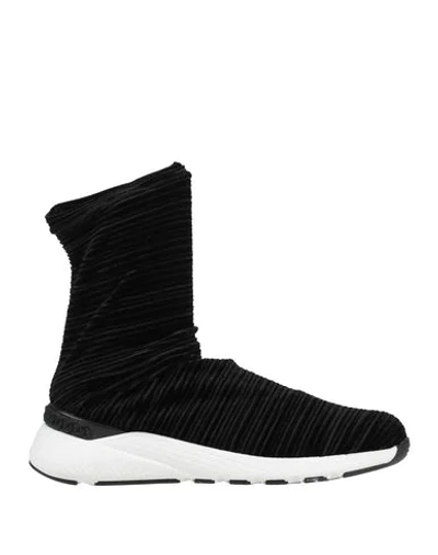 Shop Casadei Woman Sneakers Black Size 9.5 Textile Fibers