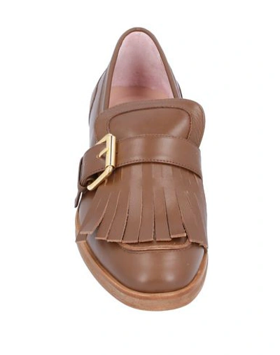 Shop Boutique Moschino Loafers In Brown