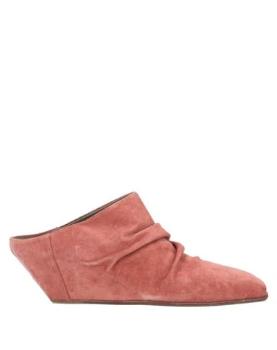 Shop Rick Owens Mules In Pale Pink