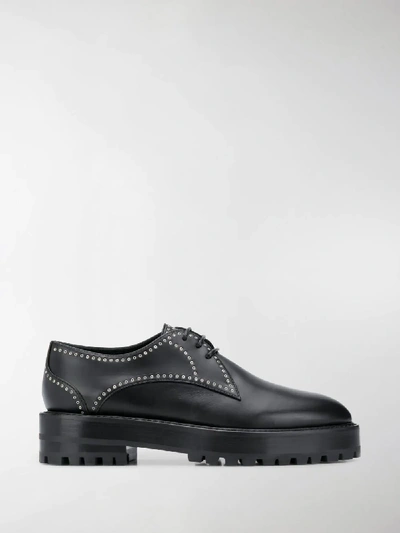 Shop Alaïa Trekking Derby Shoes In Black