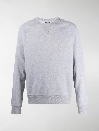 Shop Balmain Logo-lettering Sweatshirt In Grey