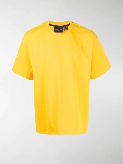 Shop Adidas Originals By Pharrell Williams Human Race Cotton T-shirt In Yellow