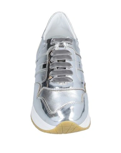 Shop High By Claire Campbell High Woman Sneakers Silver Size 6 Soft Leather