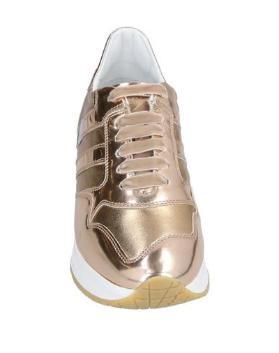 Shop High By Claire Campbell High Woman Sneakers Gold Size 6 Soft Leather