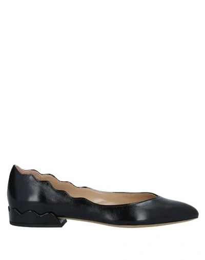 Shop Chloé Woman Ballet Flats Black Size 5.5 Soft Leather