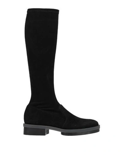 Clergerie Road Stretch Suede Boots In Black | ModeSens