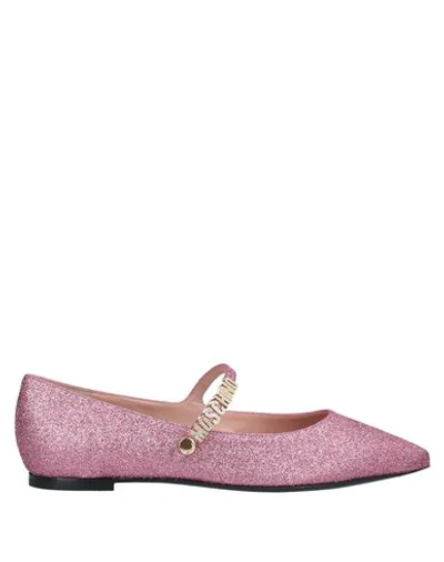 Shop Moschino Ballet Flats In Pink
