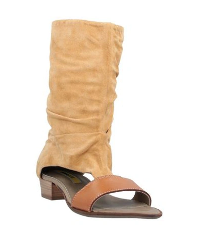 Shop Manas Sandals In Ocher