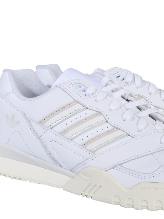 adidas white chunky leather low top sneakers