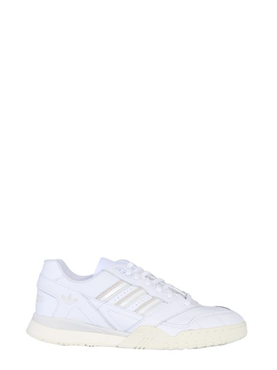 adidas white chunky leather low top sneakers