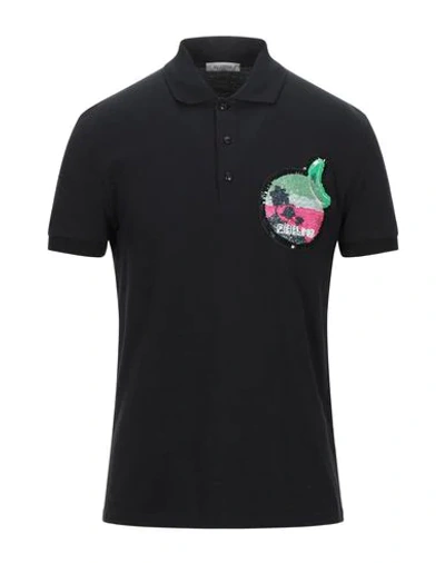 Shop Valentino Polo Shirts In Black