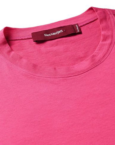 Shop Sies Marjan Man T-shirt Fuchsia Size L Cotton In Pink