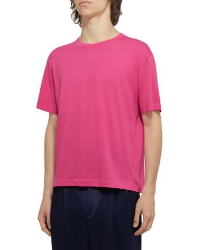Shop Sies Marjan Man T-shirt Fuchsia Size L Cotton In Pink