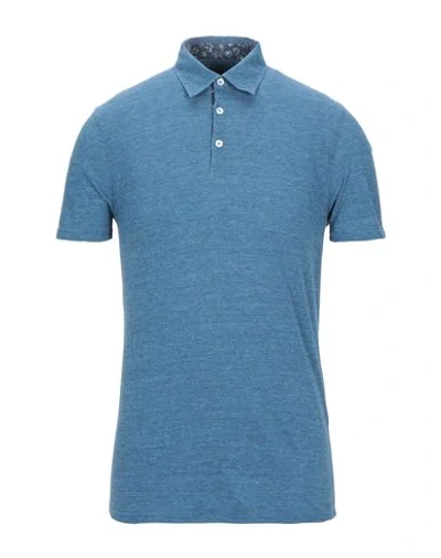 Shop Fedeli Polo Shirt In Pastel Blue