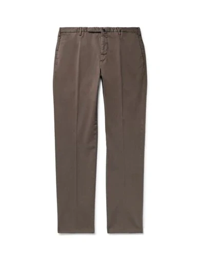 Shop Incotex Man Pants Lead Size 30 Cotton, Elastane In Grey