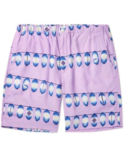Shop Flagstuff Man Shorts & Bermuda Shorts Lilac Size S Rayon In Purple
